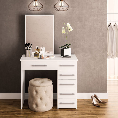 Latitude Run® Jocelyne Dressing Vanity with Mirror & Reviews Wayfair